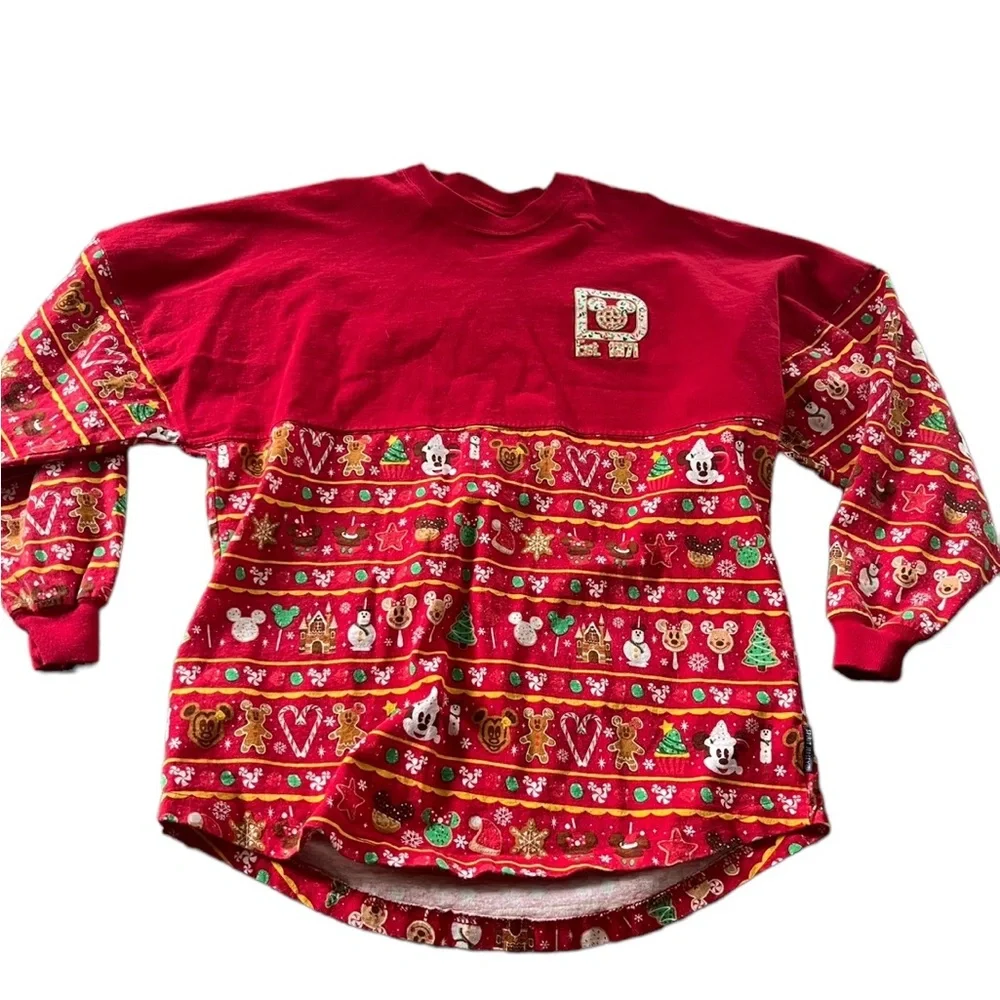 Disney x Spirit Jersey Disney Parks Christmas Holiday Snacks Adult Size XS Shirt - Picture 1 of 6